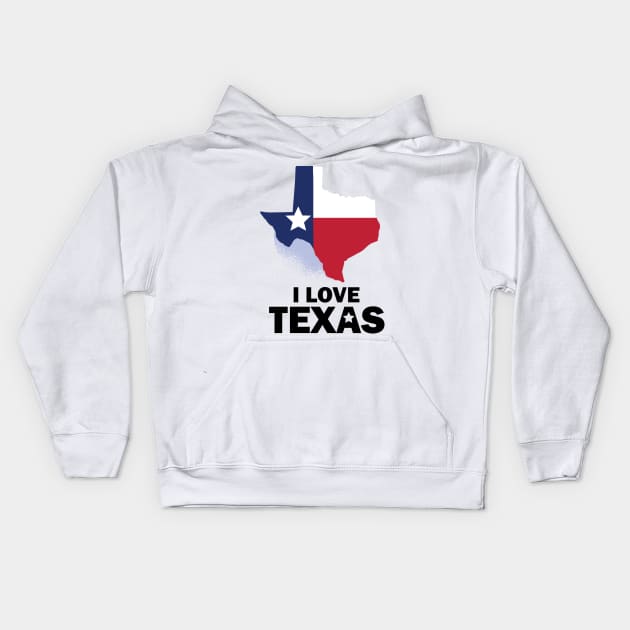 I Love Texas Kids Hoodie by Shalini Kaushal